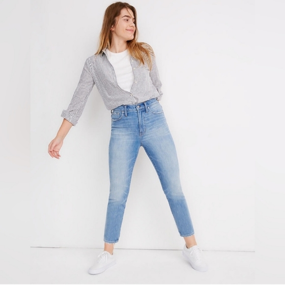 RARE MADEWELL 'THE PERFECT VINTAGE' HEART PATCH JEANS - Picture 4 of 14